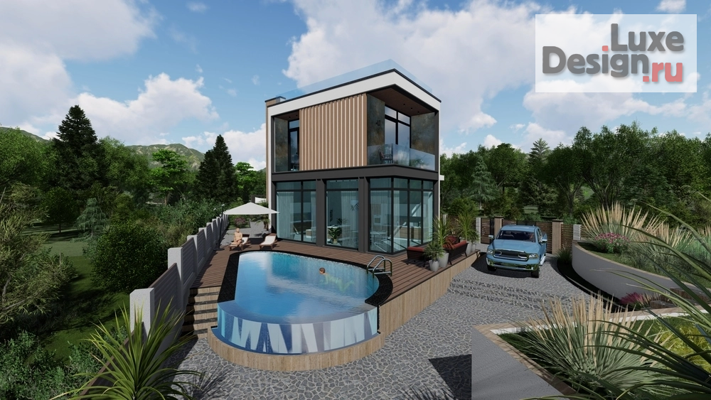 Частная архитектура "Эскизный проект оформления фасадов частного жилого дома г. Сочи" (фото 4)