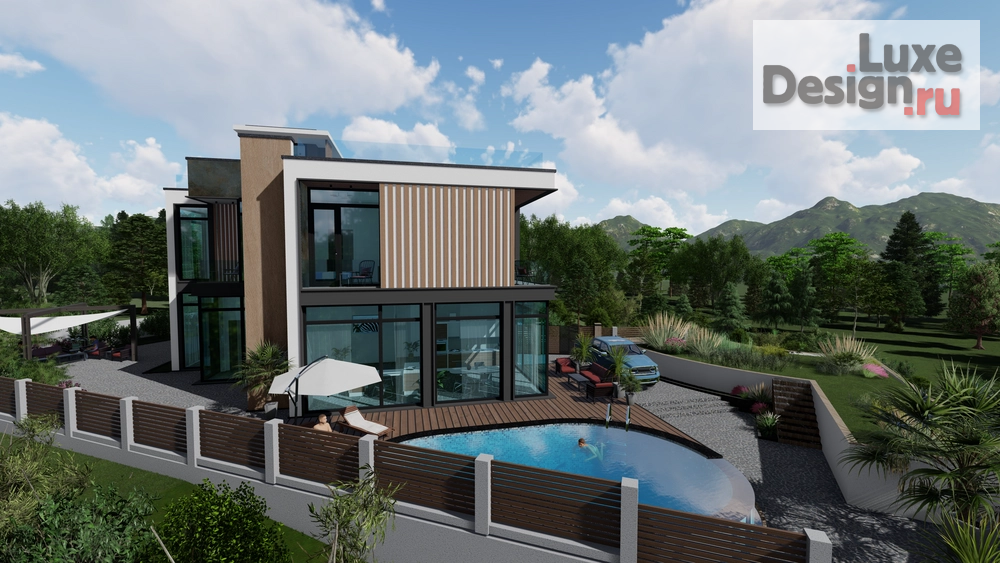 Частная архитектура "Эскизный проект оформления фасадов частного жилого дома г. Сочи" (фото 5)