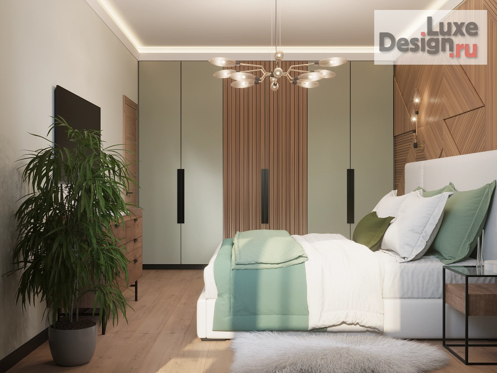 Дизайн интерьера спальни "Дизайн интерьера спальни  в  3-х комнатной квартире .  Москва" (фото 4)