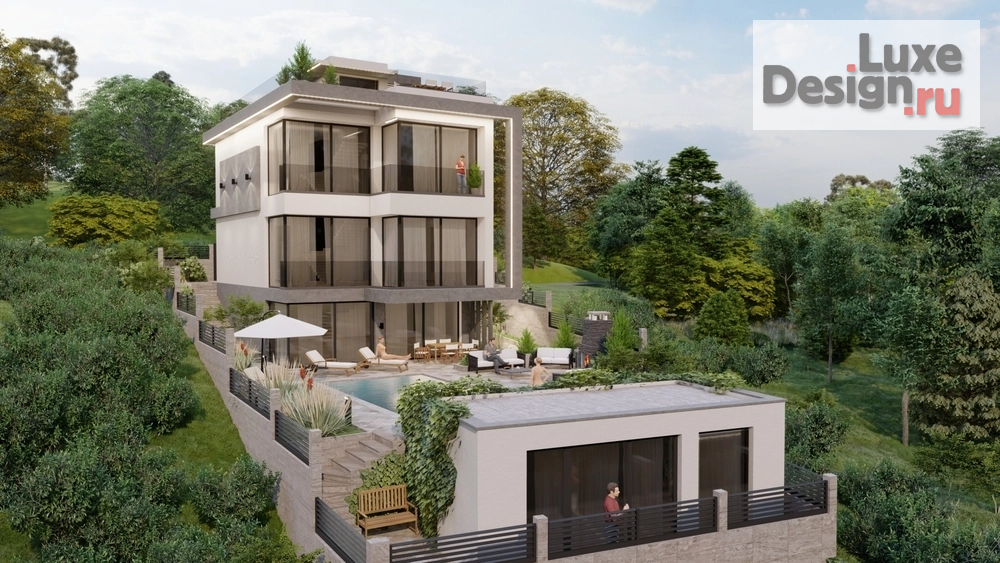 Частная архитектура "Эскизный проект частного жилого дома в  Адлерском р-не г. Сочи" (фото 1)