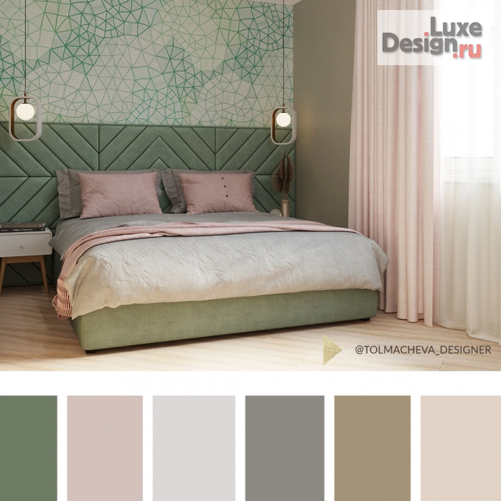 Дизайн интерьера спальни "Дизайн спальни  Адлер ЖК Континент" (фото 7)