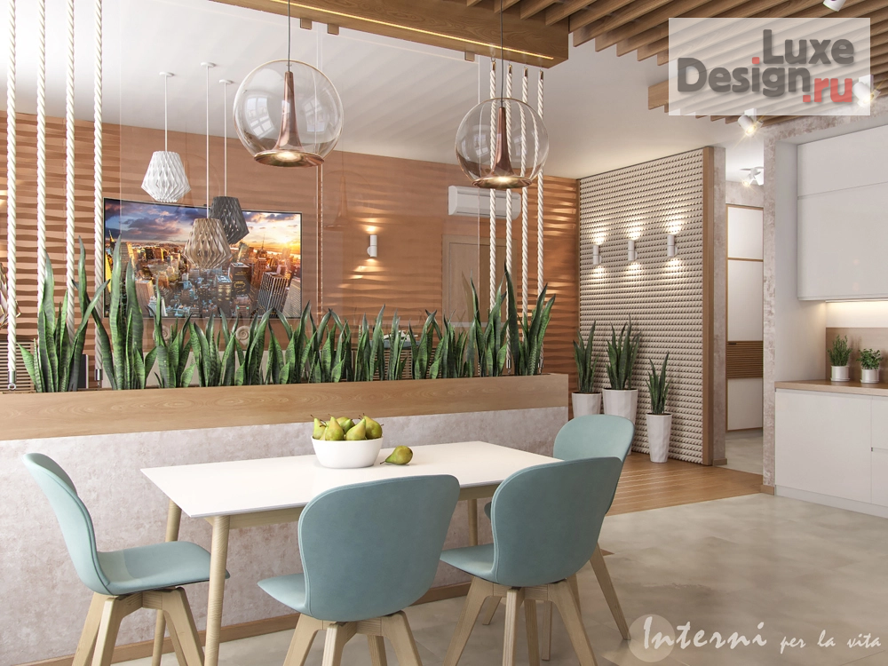 Дизайн интерьера трехкомнатной квартиры "Гостиная ЖК Имеретинский" (фото 4)