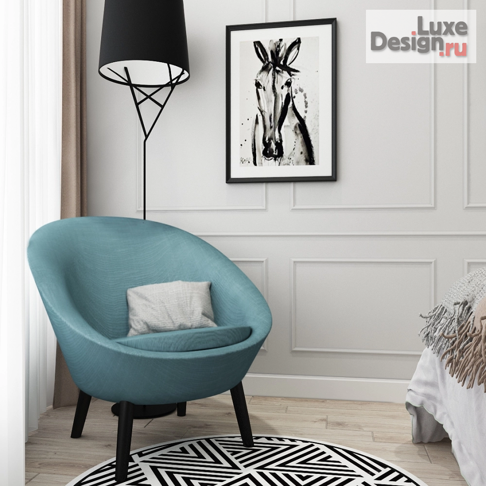 Дизайн интерьера спальни "Гостевая спальня ЖК Рахманинова " (фото 3)